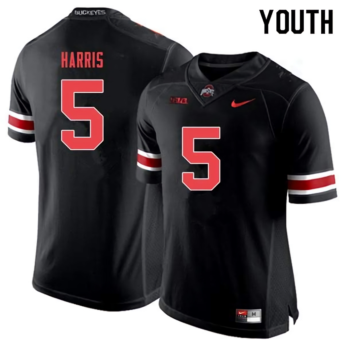 Jaylen Harris Ohio State Buckeyes Youth NCAA #5 Nike Black Out College Stitched Football Jersey JDQ5456WE